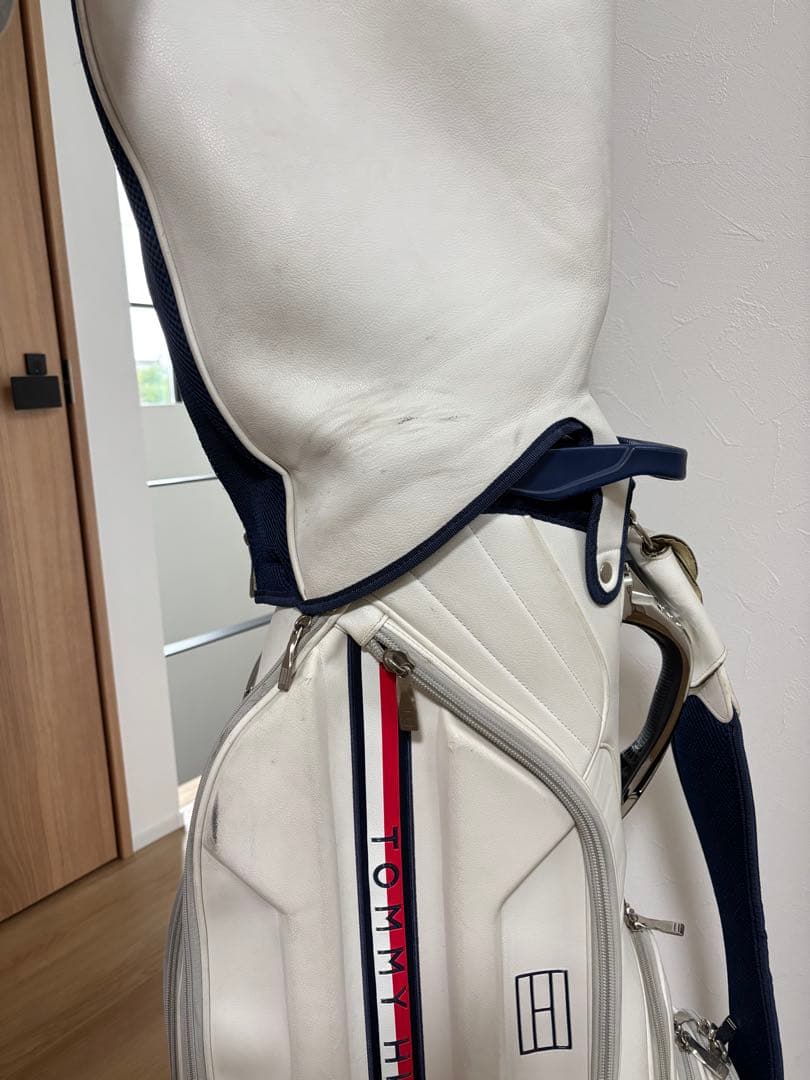   キャディバッグ ホワイト/ネイビー