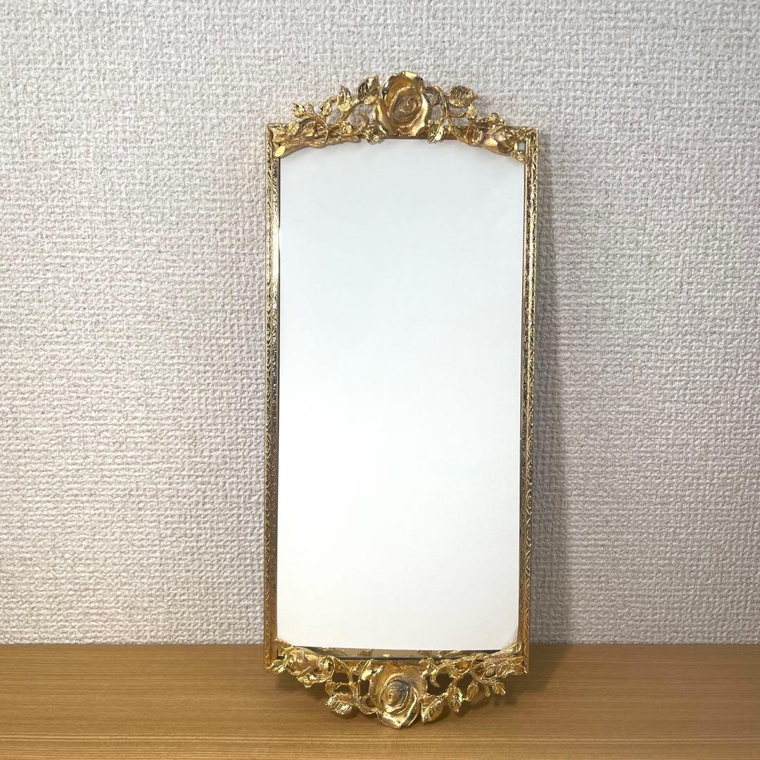 ヴィクトリアンミラートレイ アンティーク調 ジュエリーホルダー 鏡 小物皿