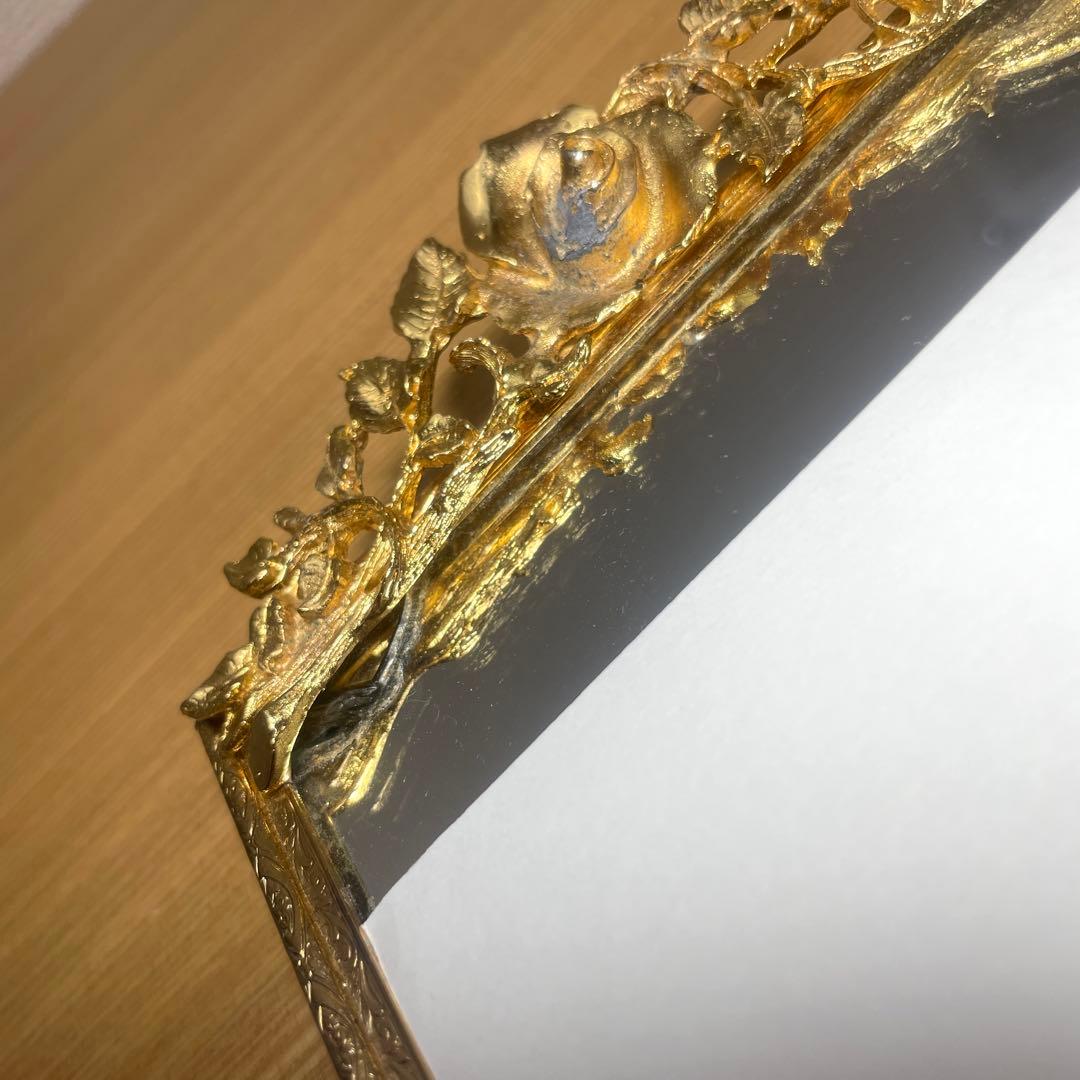 ヴィクトリアンミラートレイ アンティーク調 ジュエリーホルダー 鏡 小物皿