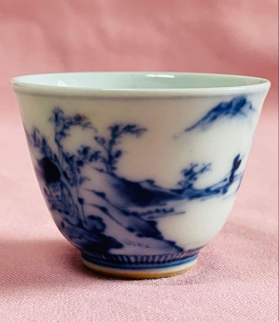 アンティーク九谷焼煎茶器セット＊春慶半月盆付き