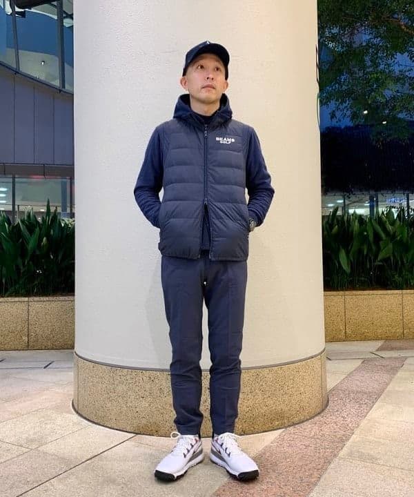 ★美品★BEAMS　GOLF　中綿キルティング フルジップニットブルゾン　XL