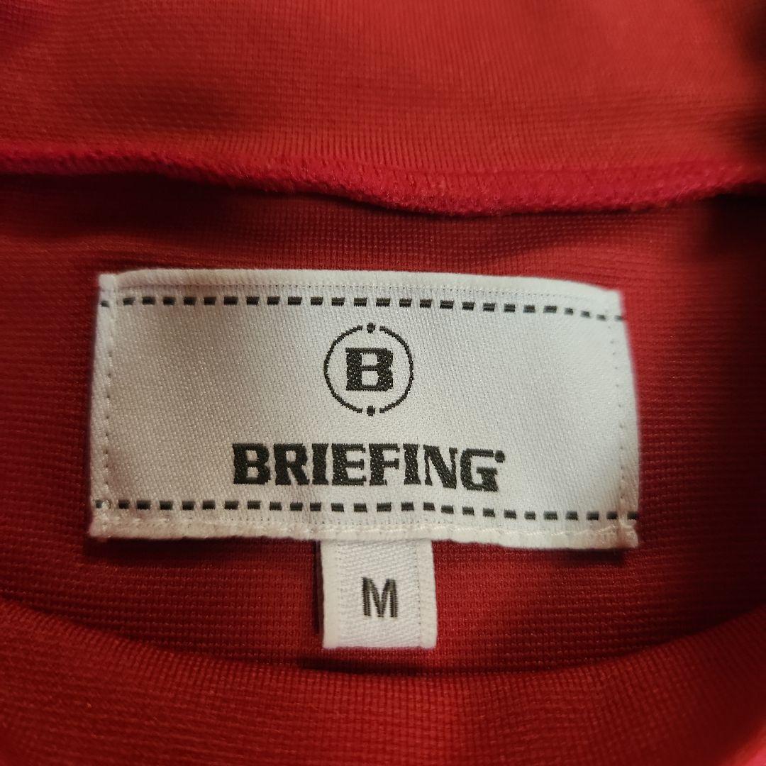 美品✦BRIEFING ✦ノースリーブモックネックシャツ ✦レッド✦M