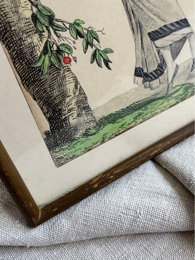 ◆フランスアンティーク｜希少なフランス絵画「さくらんぼ」