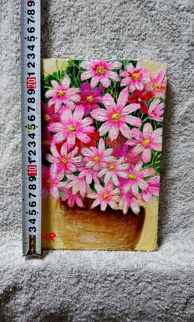 油絵 絵画 コスモス【SM号】