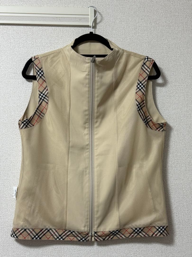 BURBERRY GOLF レディース ベスト ベージュ　サイズＬ