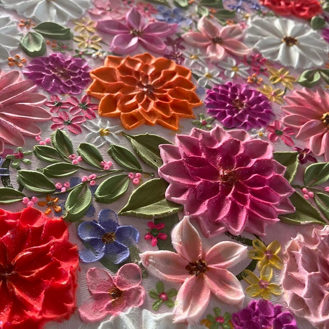 絵画 フラワーアート 花の絵 現代アート アートパネル　花柄　フラワーインテリア