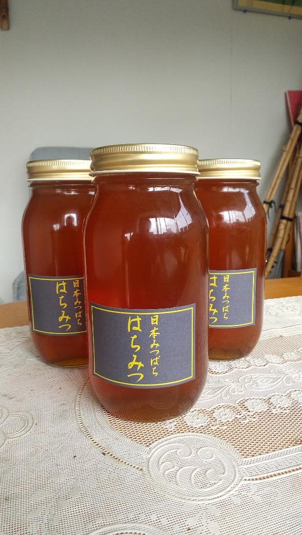 日本ミツバチ蜂蜜百花蜜　1000ｇ3本