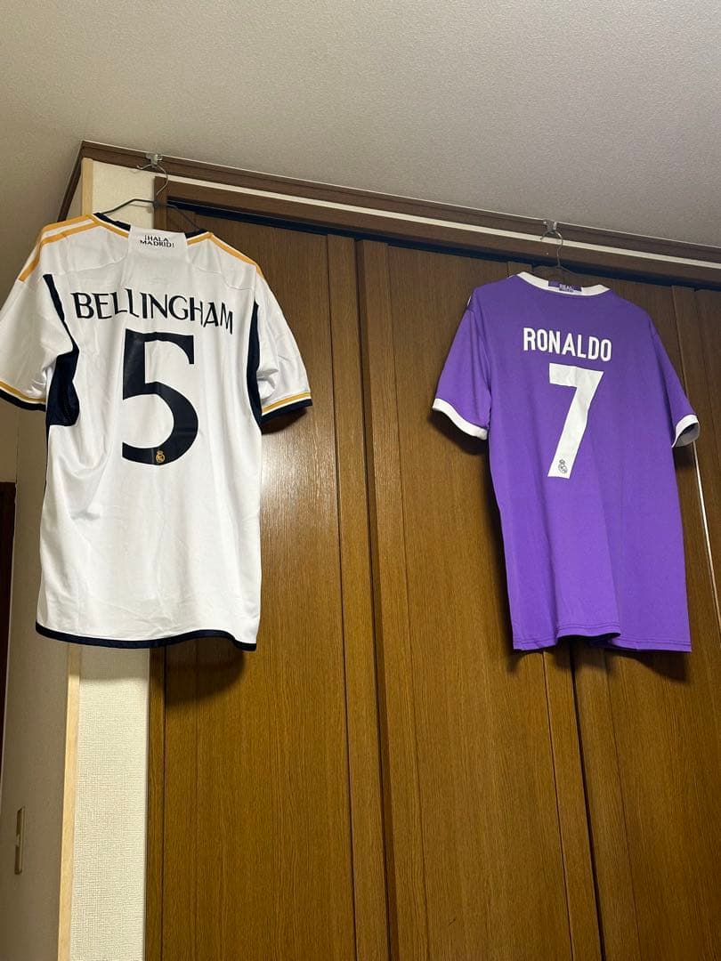 RealMadridレアルマドリード ユニフォーム2枚セットロナウド&ベリンガム