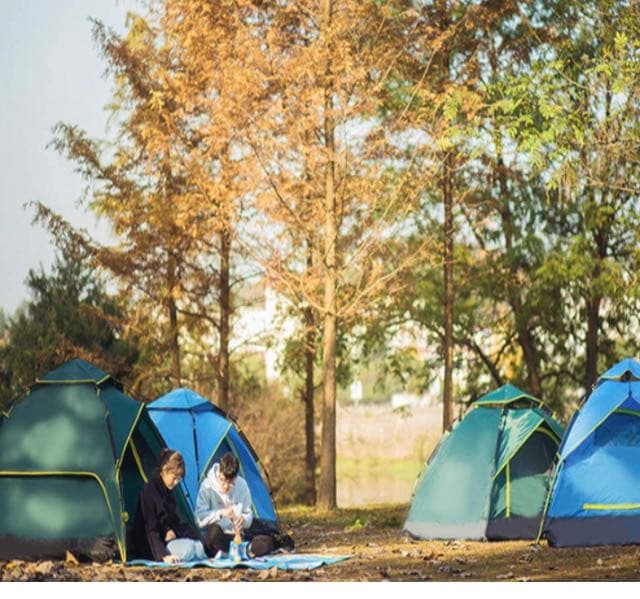 テント ワンタッチ キャンプ UVカット 設営簡単  3~4人用 撥水加工