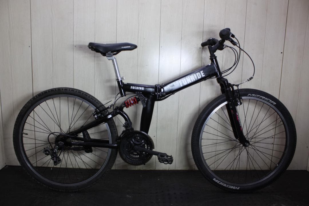 FUNRIDE 折りたたみ自転車 26インチ ブラック