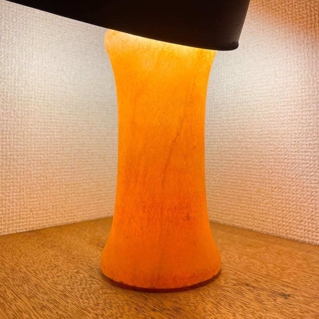 【19世紀後半】スペイン製アルバスター容器 オレンジ 半透明