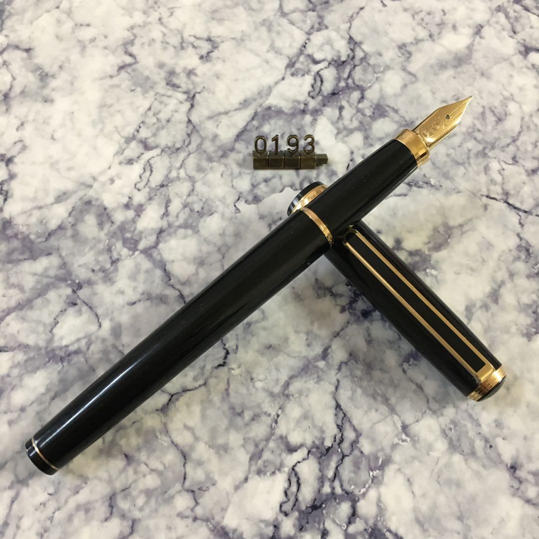 #193 オーバーホール済み 万年筆 PLATINUM プラチナ ロング 22k