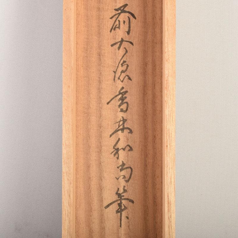 掛軸　前大徳　大橋香林筆　「寿に若松の図」　紫野　細合喝堂識箱　C　6852A