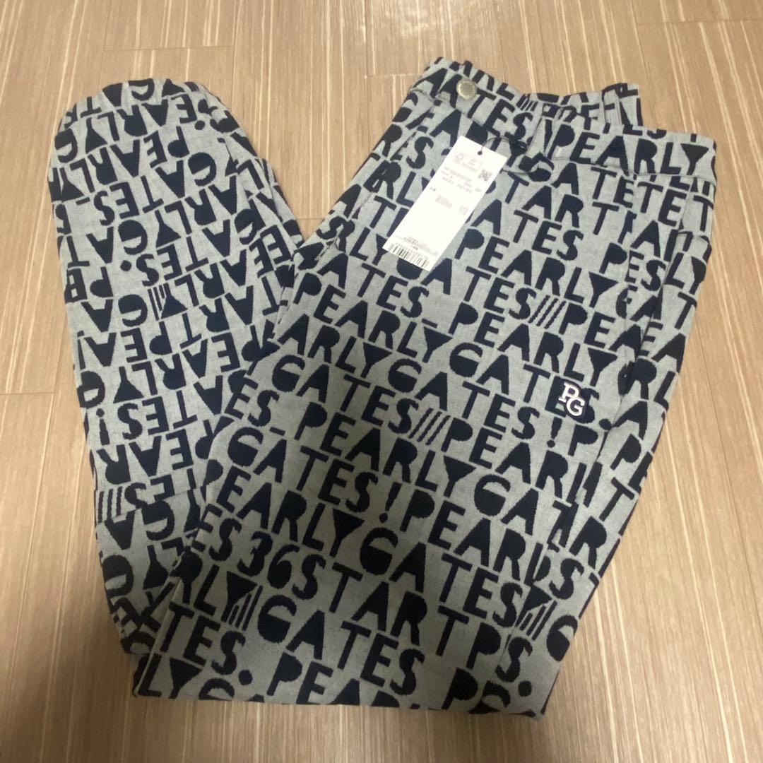 新品未使用タグ付き　PEARLY GATES ロゴプリント パンツ　サイズM