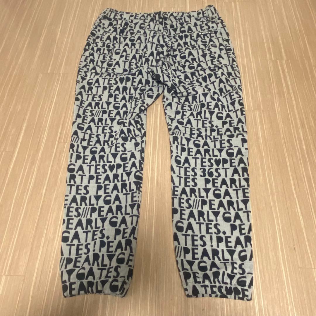 新品未使用タグ付き　PEARLY GATES ロゴプリント パンツ　サイズM