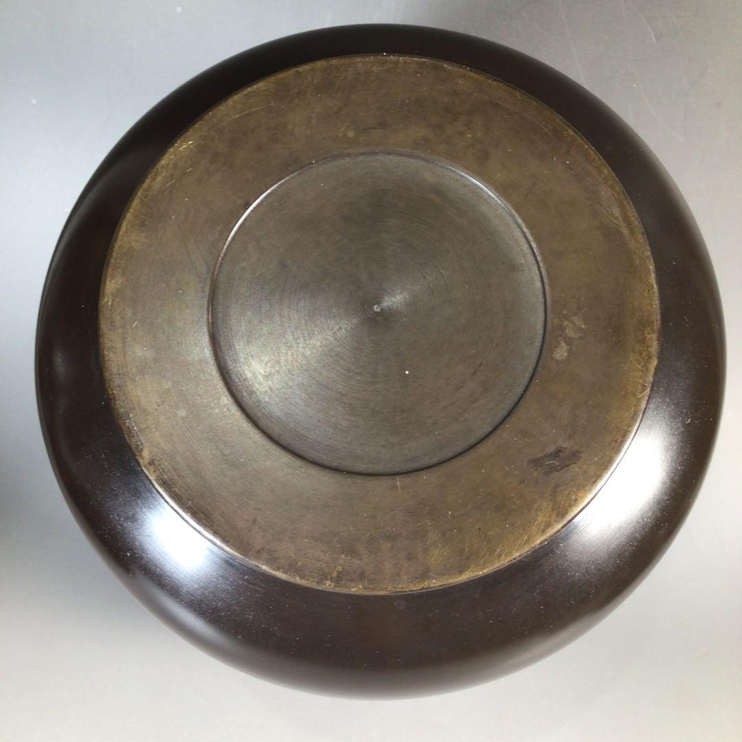 Ｎ８４１　皆具　『角田秀峰造』『唐銅』『水指　建水　蓋置　杓立』　共箱　茶道具