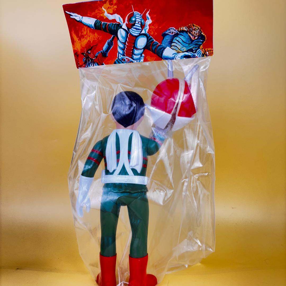 仮面ライダーV3　面取れ　当時物風　ソフビ