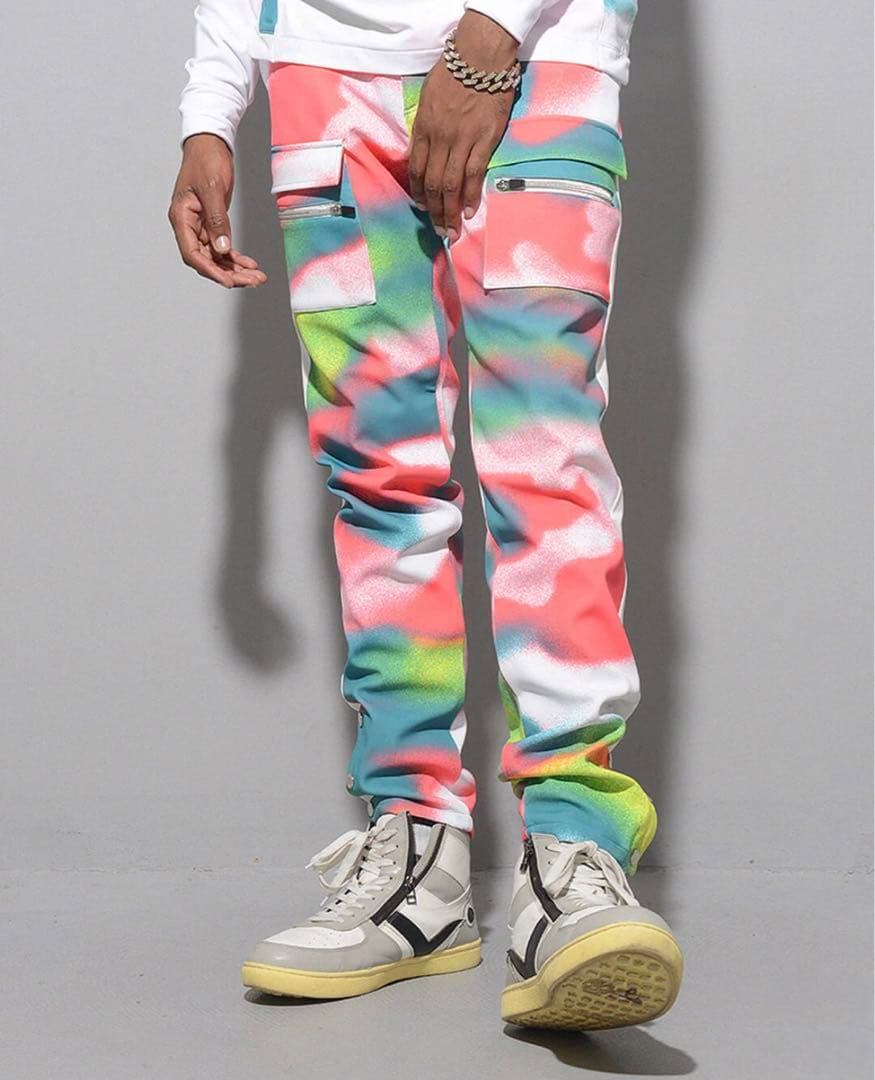 ラッセルノ ゴルフ スキニー カーゴパンツ パターン マルチカラー 2XL 7