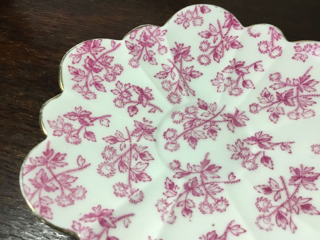 ワイルマン②◆ トリオ ◆レア ピンク シェリー デイジーシェイプ ティーカップ