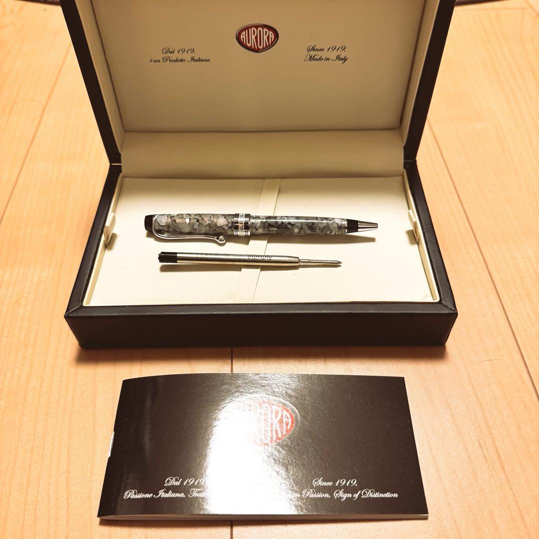 【美品】アウロラ　オプティマ　ボールペン　ブラックパール　Aurora