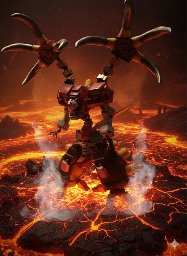 ガンプラ　バンダイ　デビルガンダム　旧キット　改造　全塗装　完成品【Gガンダム】