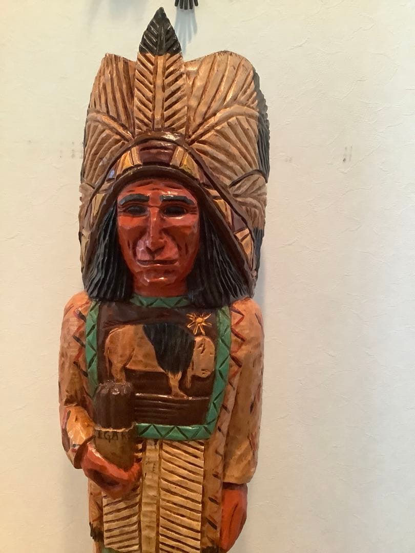 フランク・ギャラガー作ヴィンテージ 120cmシガーストア・インディアン像