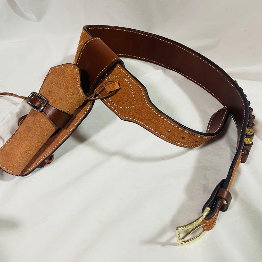 ホルスター レザー ウエスタン ガンベルト カートリッジ付き