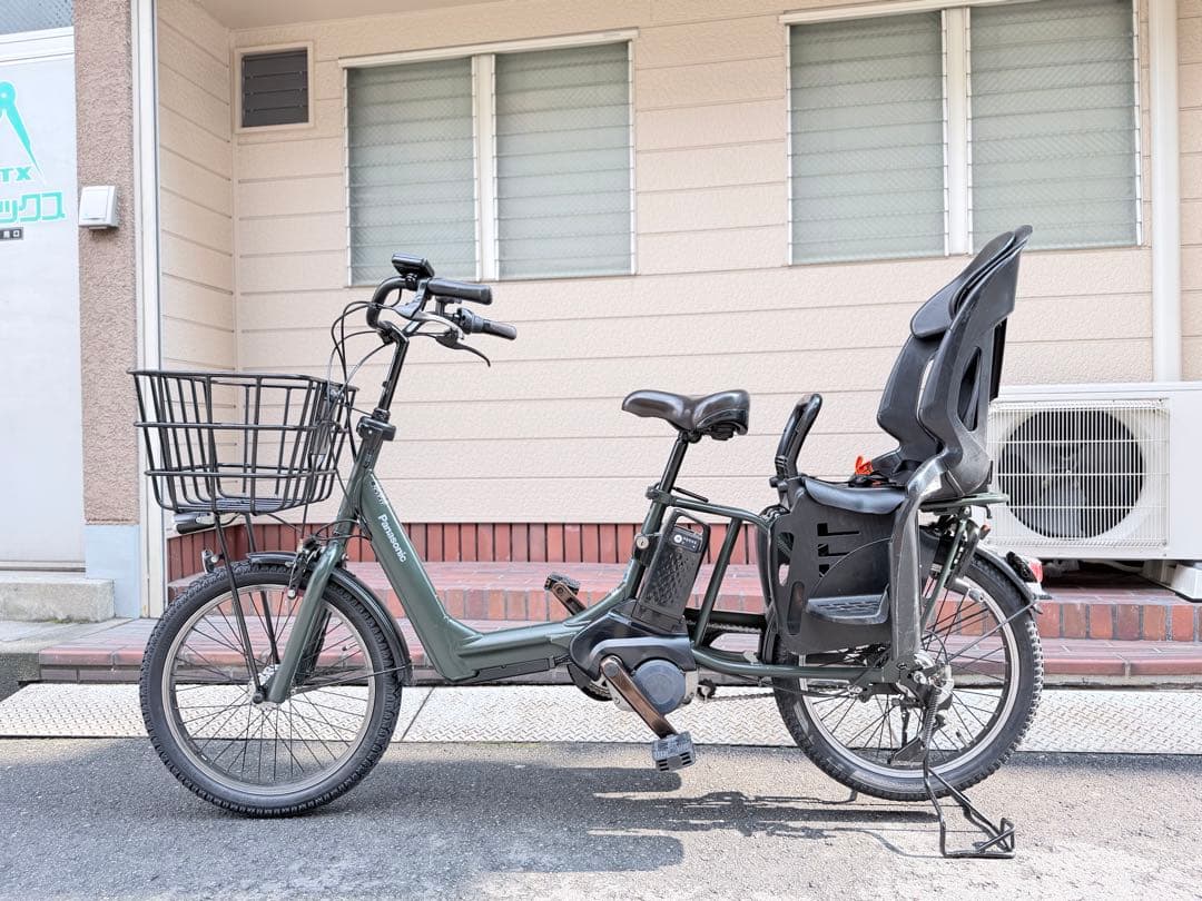 大阪府　子供乗せ　パナソニック 電動アシスト自転車 チャイルドシート付き グレー