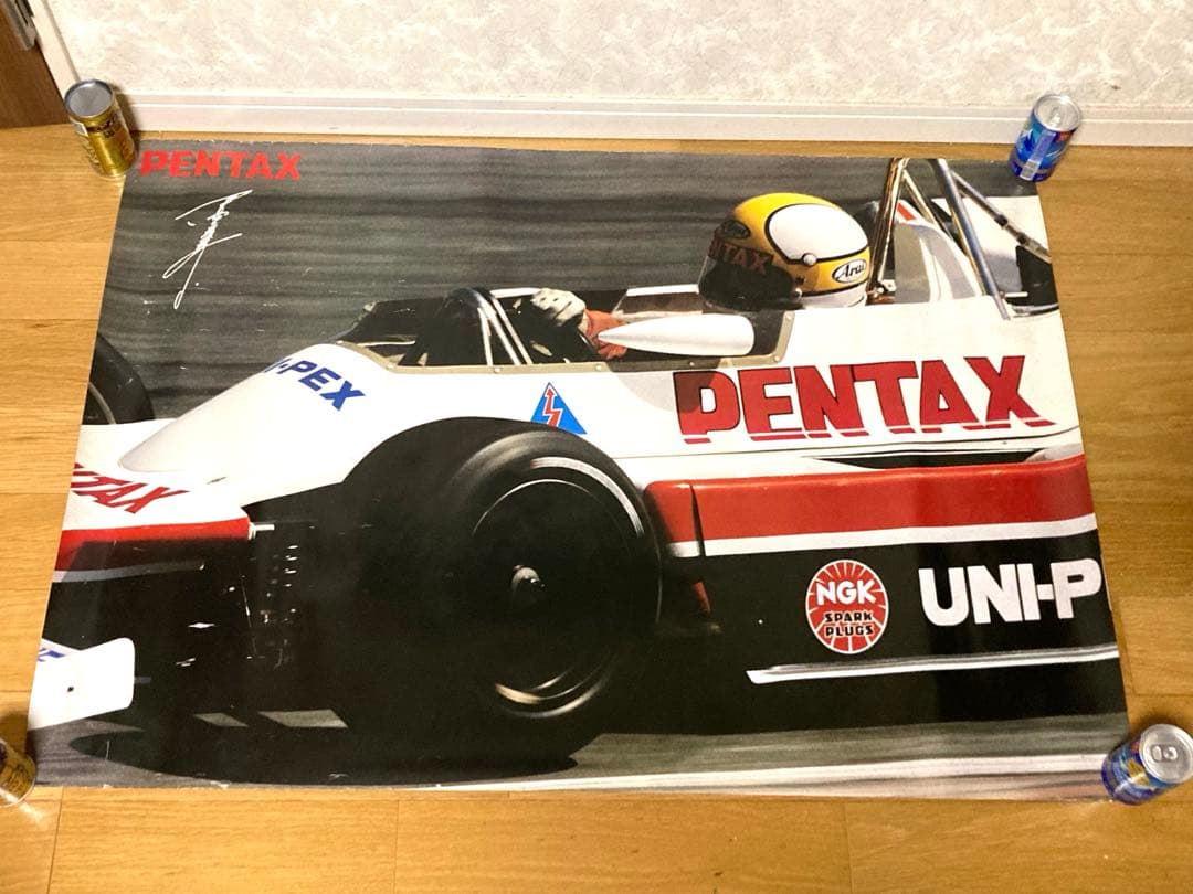 非売品 ビンテージ PENTAX ペンタックス 星野一義 旧車 ポスター 当時物