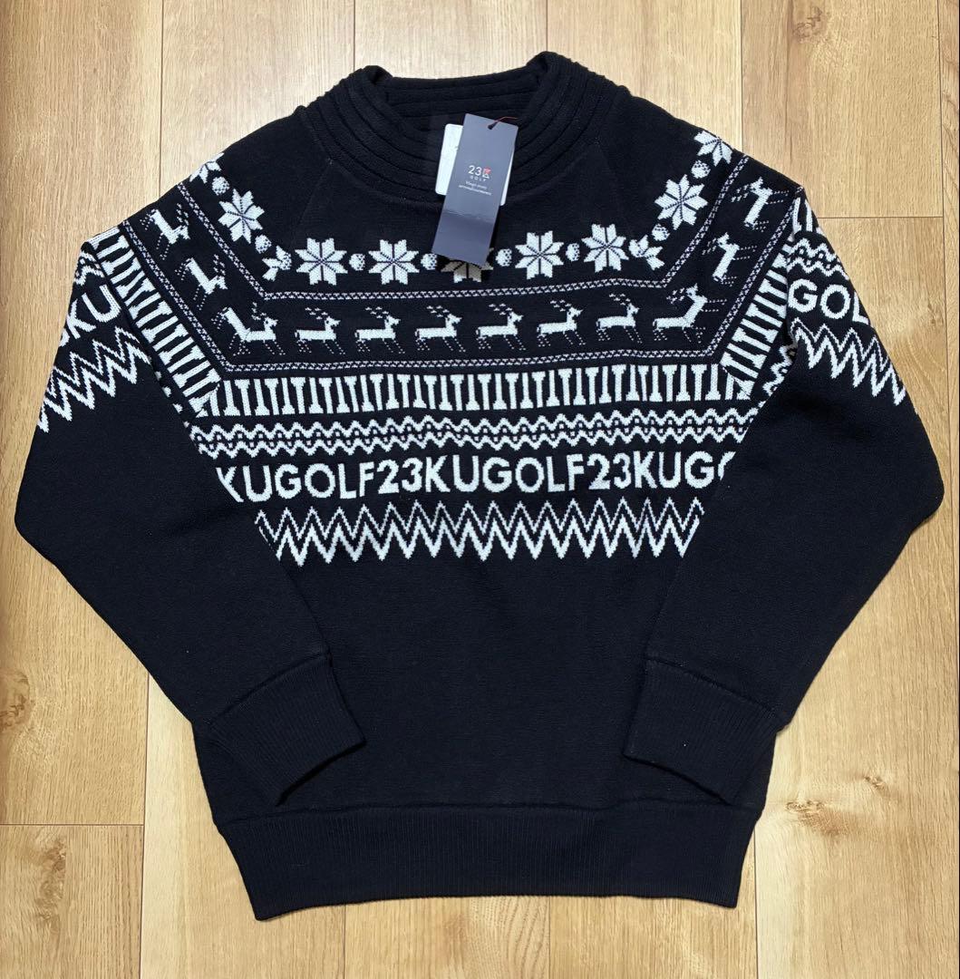 23区ゴルフ長袖ニット防風セーター婦人レディースM