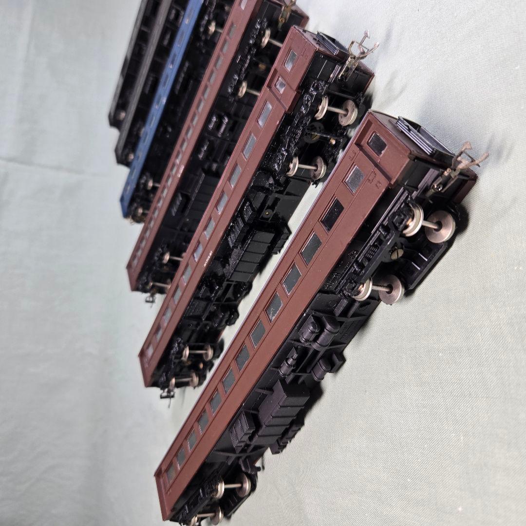 HOプラスチック製客車6両(Aセット)。ジャンク品。