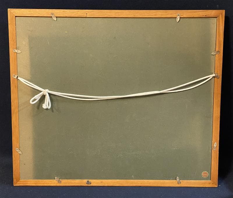 「模写」西村龍介『水辺の城 』風景画　油彩画　額装　サイン有り　F6号