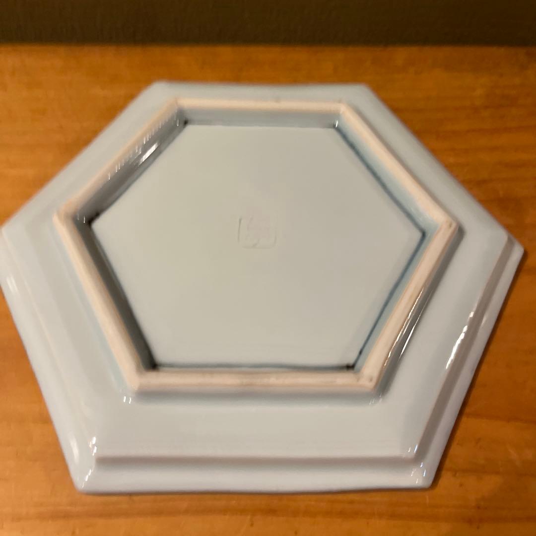 加藤卓男　　　紅魚綱紋六方皿　　５枚