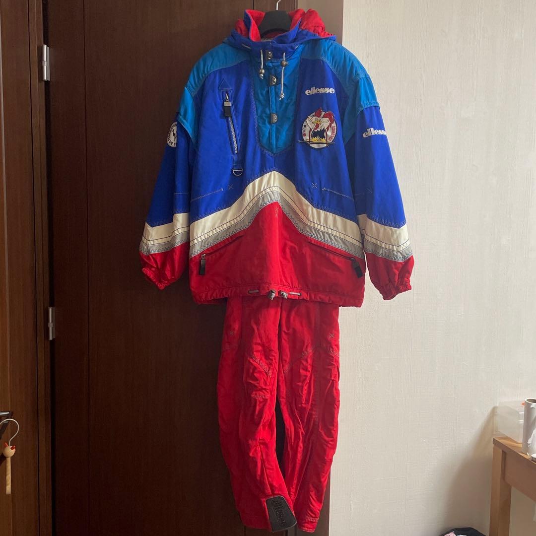 レア　エレッセ　ヴィンテージ　ココリコ　フランス代表レプリカ　スキーウェア　上下