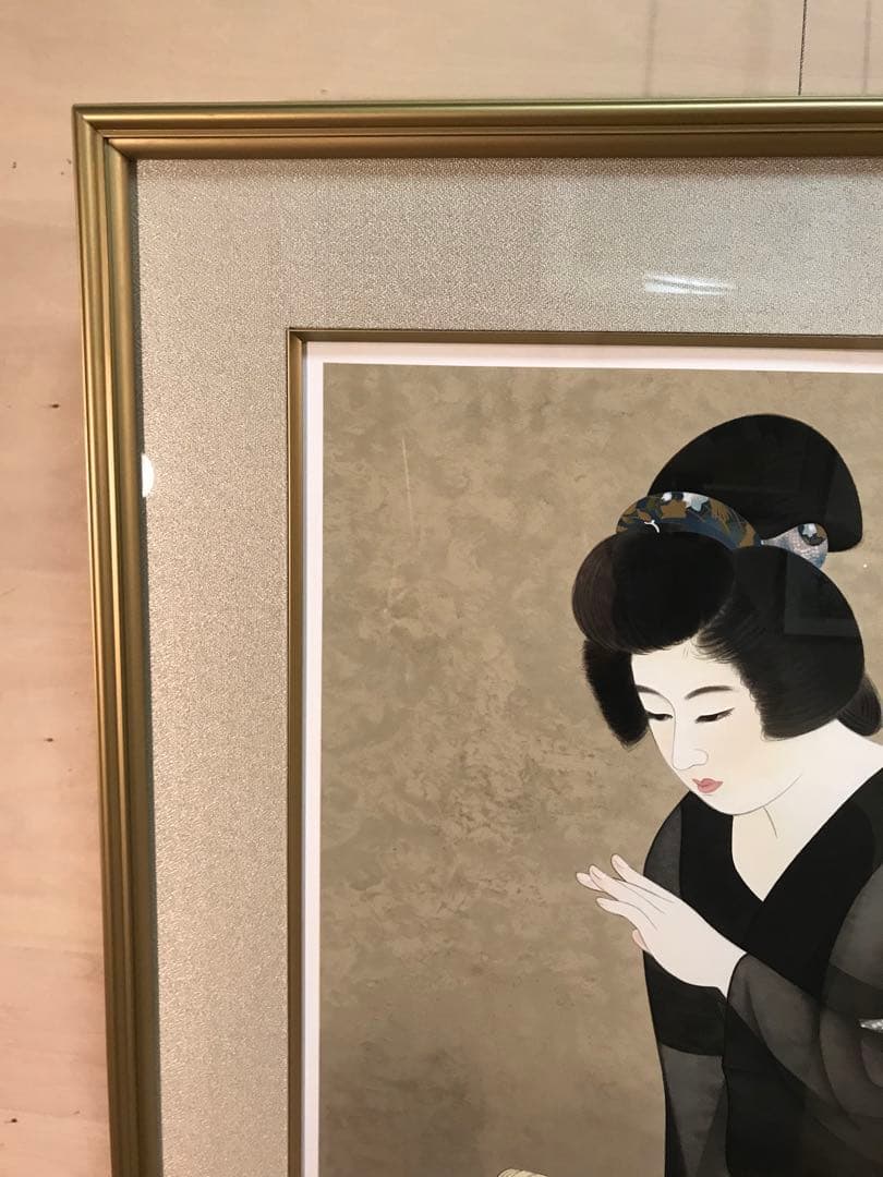 伊東深水　「指」　シルクスクリーン　落款・エディション・作品証明シール有り