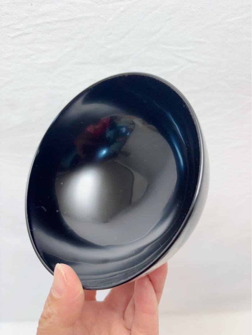 未使用 懐石道具 木製黒真塗り 本堅地 松蒔絵 吸物椀 5客揃 共箱