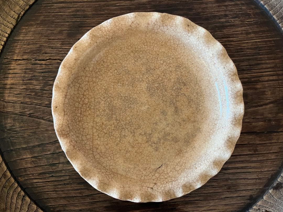 御深井焼 輪花皿【13cm】