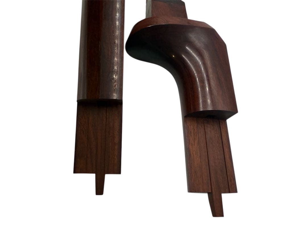 津軽三味線 東さわり 2段溝 太柄 紅木 丸打胴 和楽器 ハードケース付き