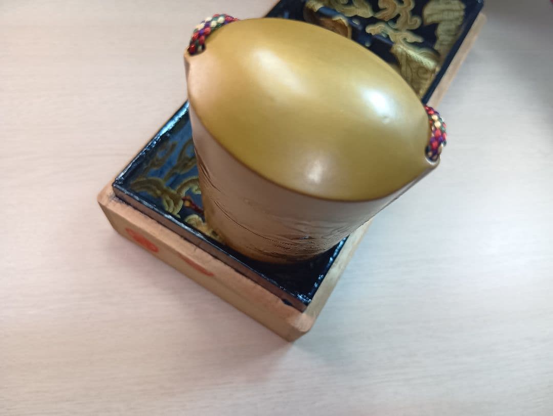 印籠／極上美品饅頭根付／在銘緒締め玉