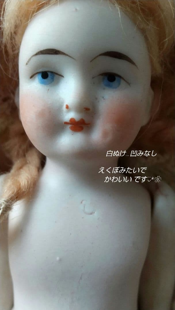 Hertwig❀アンティークビスクドール　おさげの女の子♪小物付