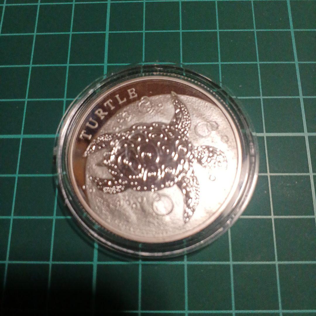 2022年 ニウ 2ドル 銀貨 ウミガメ