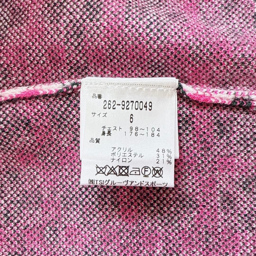 ジャックバニー メンズ チェック柄 セーター サイズ6