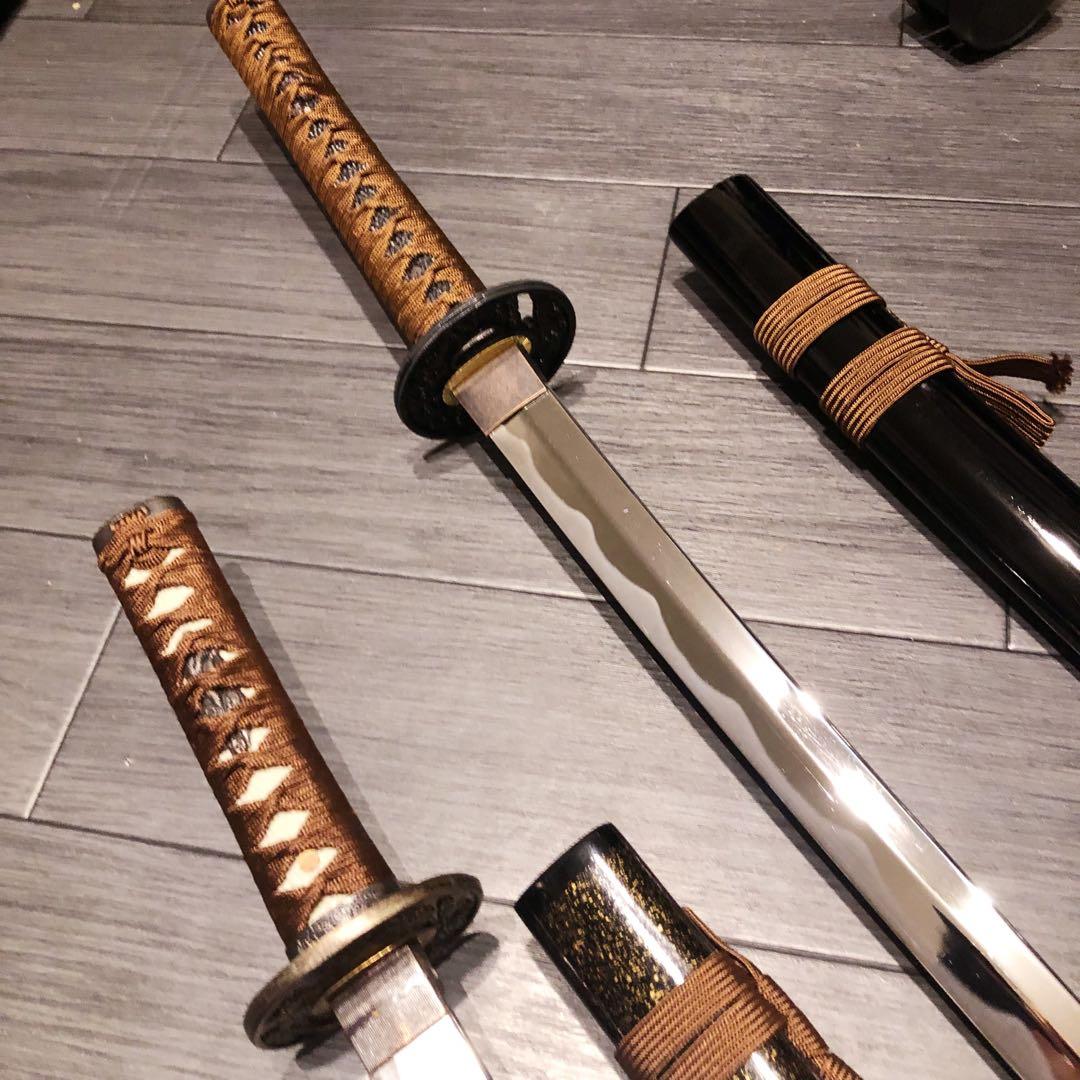 高級模造刀　居合刀　 美術刀剣　太刀　脇差　大小セット　2本セット　拵え