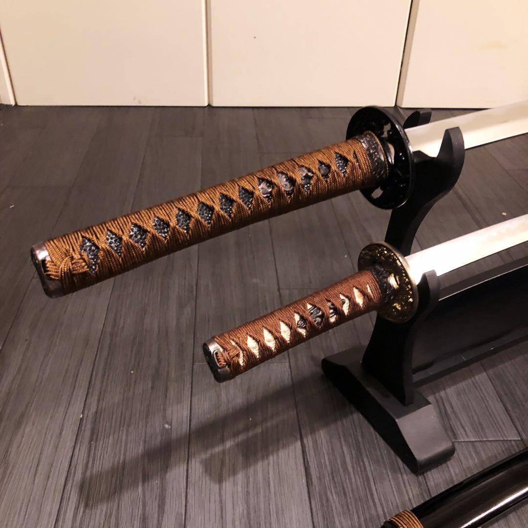 高級模造刀　居合刀　 美術刀剣　太刀　脇差　大小セット　2本セット　拵え