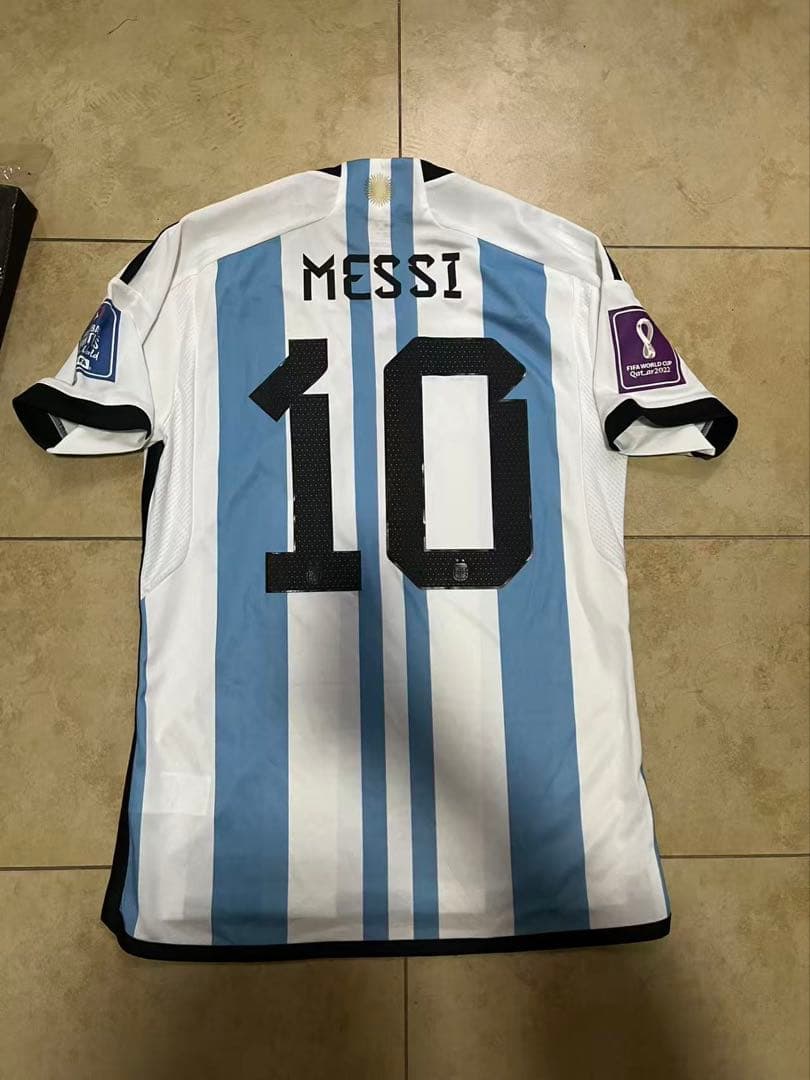 ICONSメッシ 直筆サイン入り ユニフォーム アルゼンチン代表 WC決勝