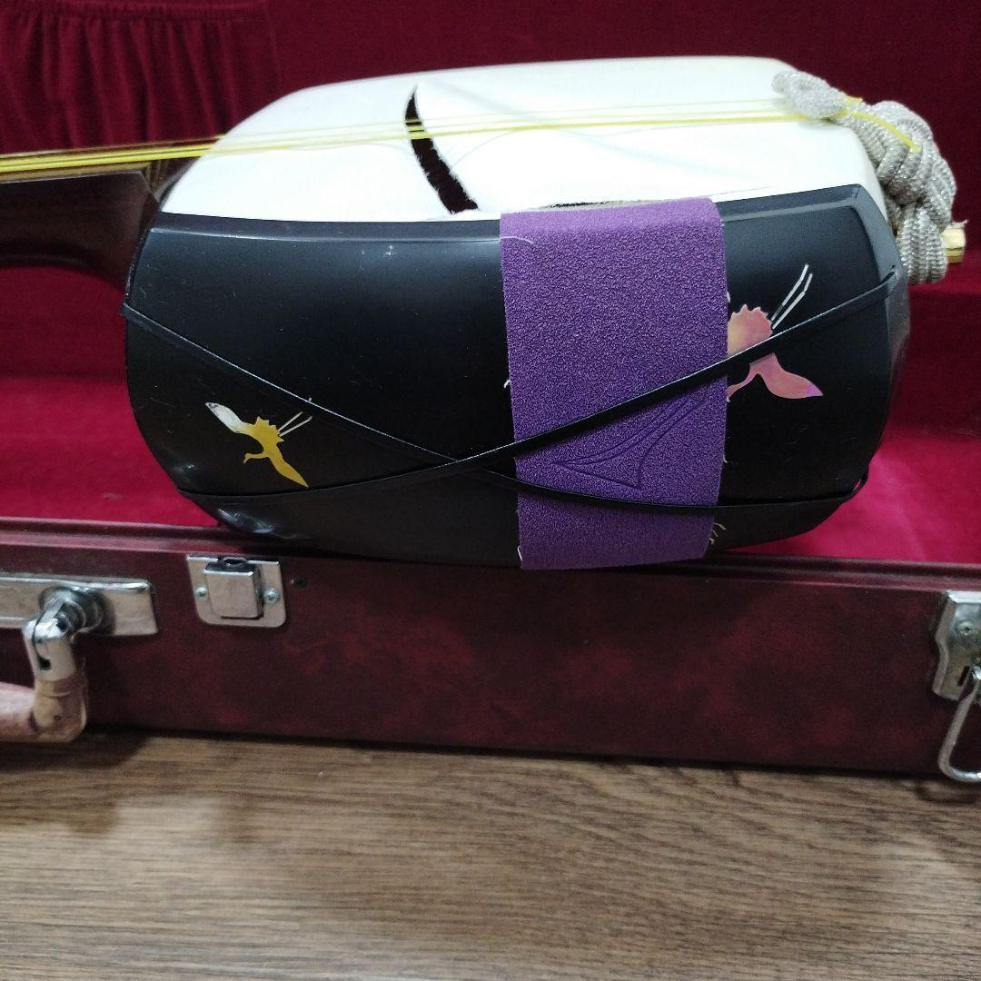 津軽三味線本体 鳥の絵柄 ハードケース付