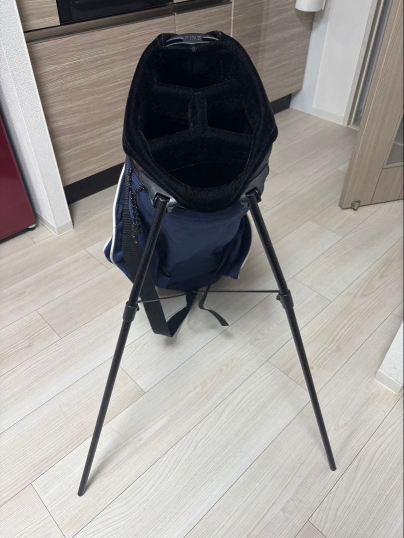 PING スタンド　キャディバッグ ネイビー/レッド