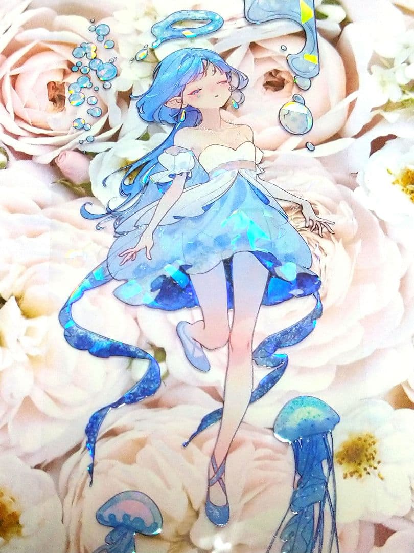 J473＃鲛人泪(贝壳光)刺猬家切り売り海外人物マステ女の子人魚