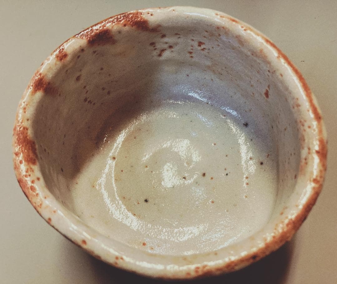 【値下げ】 奥磯太覚 志野 茶碗 【真正保証】