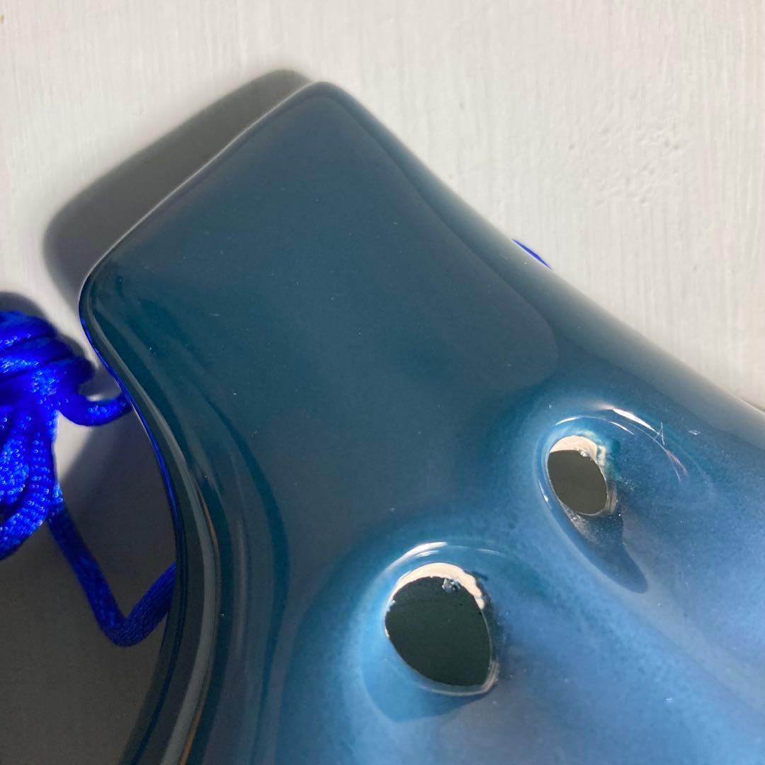 【新品未使用】TNGオカリナ ダブル アルト C管 グラデーションブルー 青